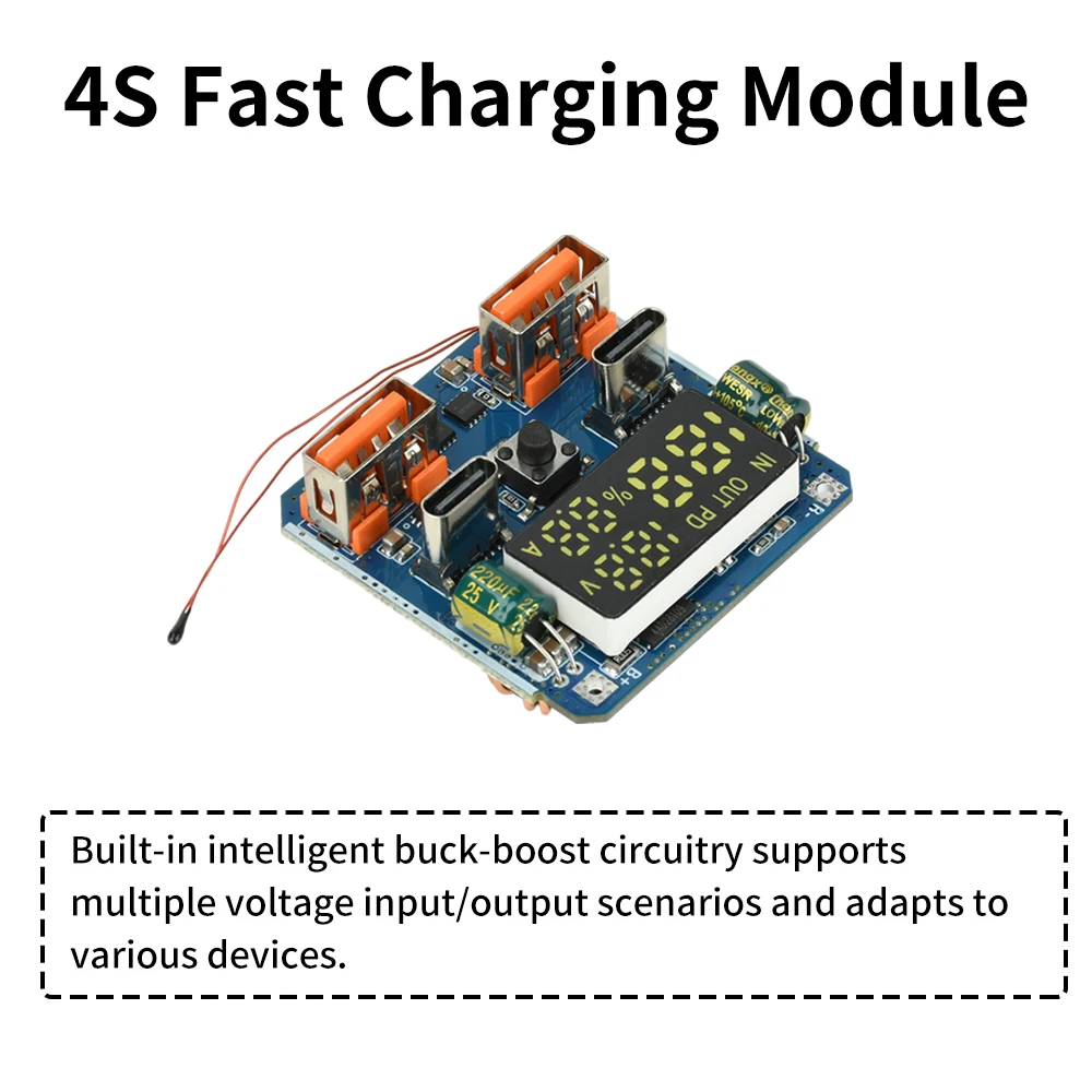 4S 20V 5A Buck-Boost Module Charge/Discharge Integrated Bidirectional Fast Charging High Power Output Lithium Battery Module image 2