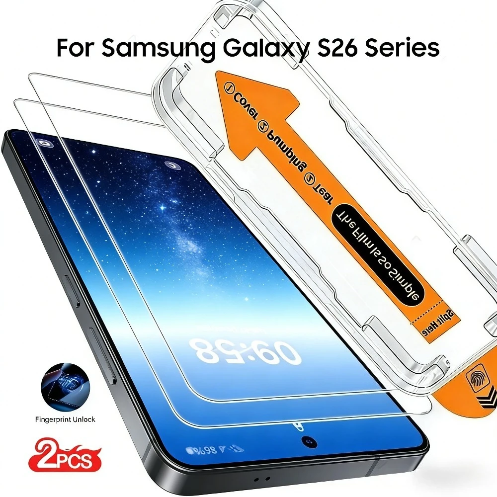 

Защитное стекло на весь экран (2 шт.) для Samsung Galaxy S26 S25 S24 S23 Ultra S22 S21 Plus S25 S24 FE, установка в один клик