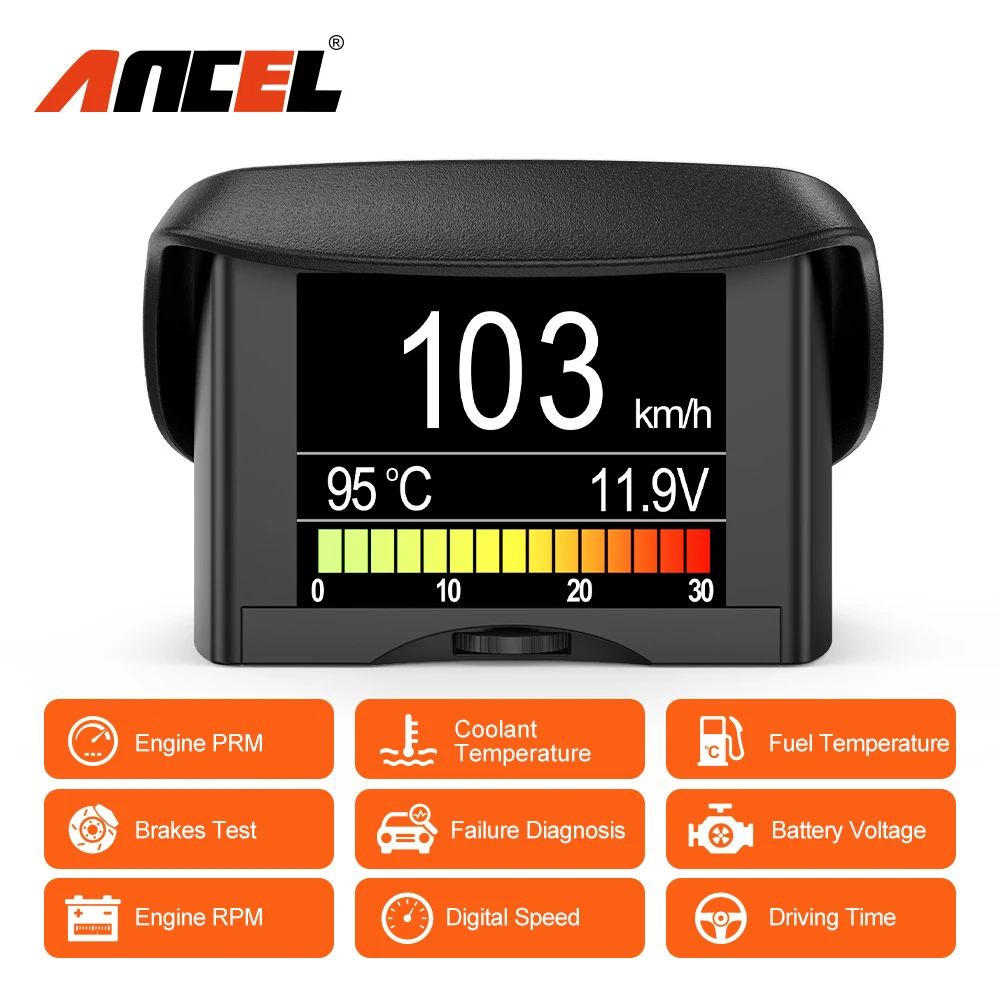 

Ancel A202 Automobile On-board Computer Car Digital OBD2 Computer Display Speed Fuel Consumption Temperature Gauge OBD Scanner