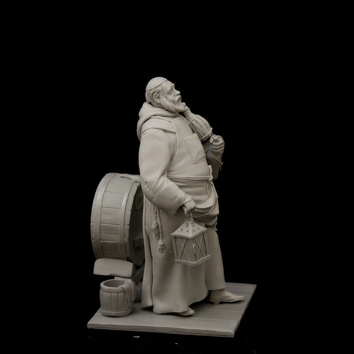 

75mm resin unpainted model kit, humorous monk unassembled and unpainted GK