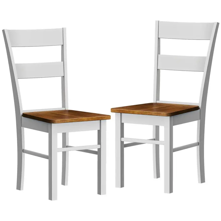 

Dining Chairs, Set of 2 Farmhouse Kitchen amp Dining Room Chairs with Open Back, Rubber Wood Seating for Living Roo Customizable