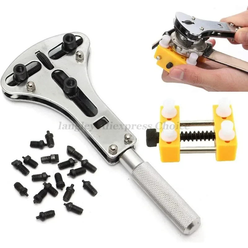 Watch Repair Tool Waterproof Screw Adjustable 3 Claws Back Case Opener Wrench Remover Watch Battery Press Closer Remover Wrench