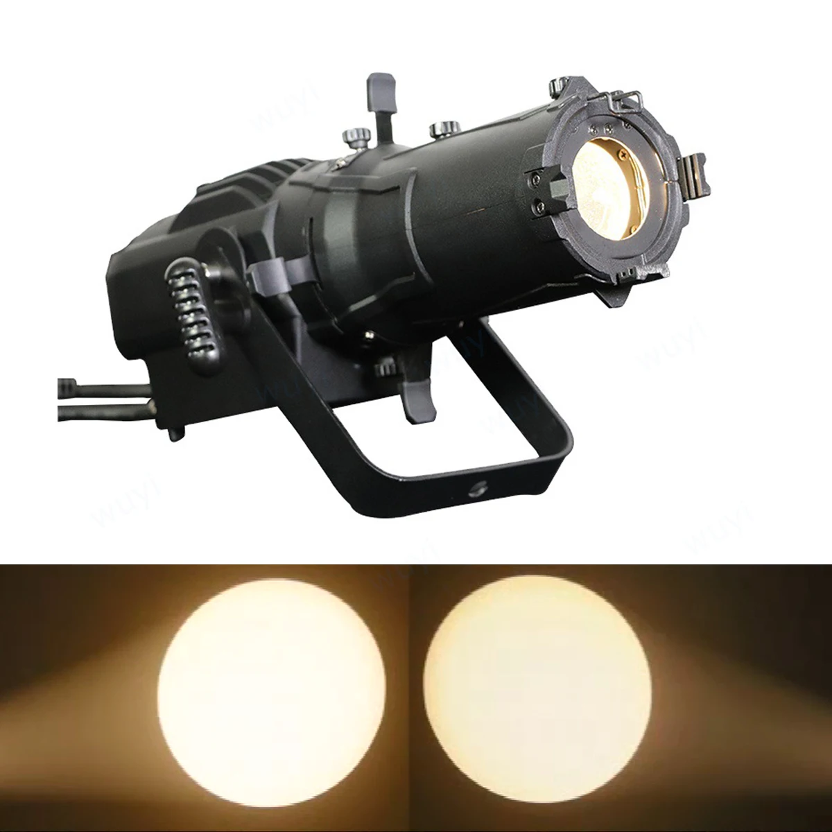 Mini LED Ellipsoidal Light Variable Zoom Profile Surface Studio Gobo Spotlight 60W 100W LED DMX Leko for Theater Exhibition