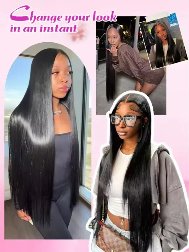 Прямые пучки человеческих волос 42-дюймовые бразильские наращивания человеческих волос для женщин