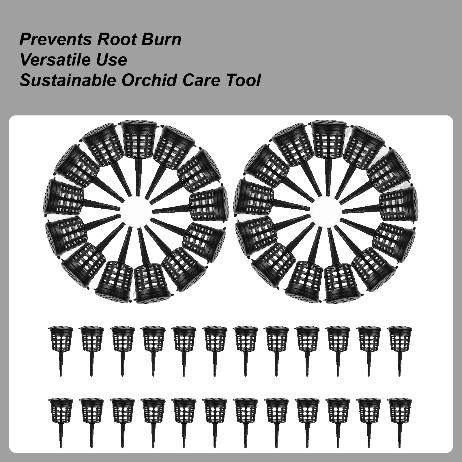 Orchid Fertilizer Holder Nutrient Release Basket Inserts 50 Pieces Bonsai Feeder For Animal Prevention Nutrient Root Health