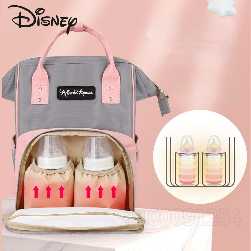Новый рюкзак для подгузников Disney с Микки Маусом, мультяшная Милая Детская сумка, роскошный брендовый рюкзак для детских подгузников, оригинальный