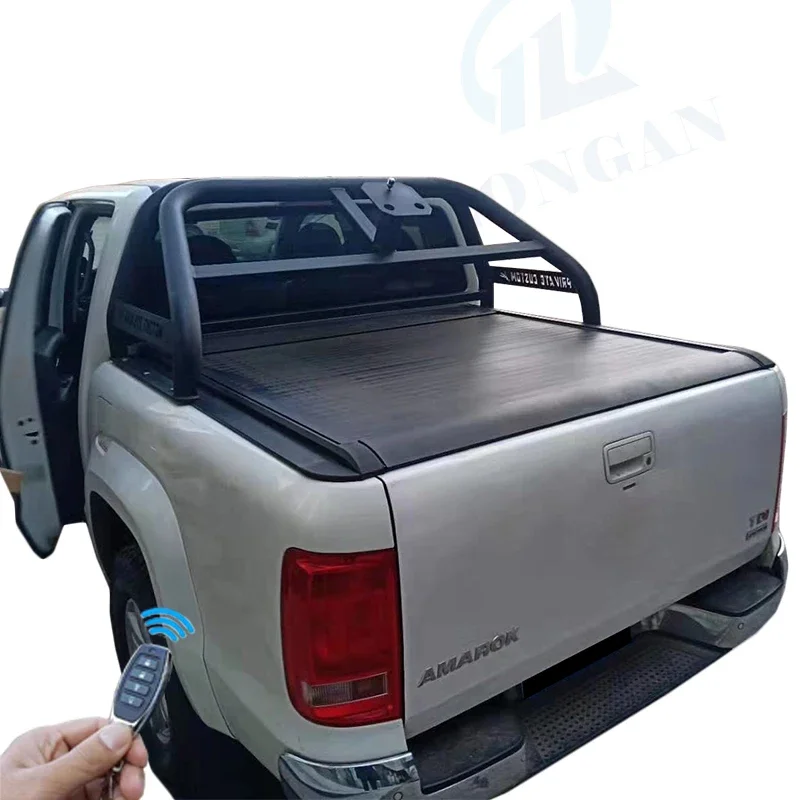 Low MOQ roller shutter truck waterproof pickup bed top cover 4x4 aluminum electric tonneau cover for Amarok  2015