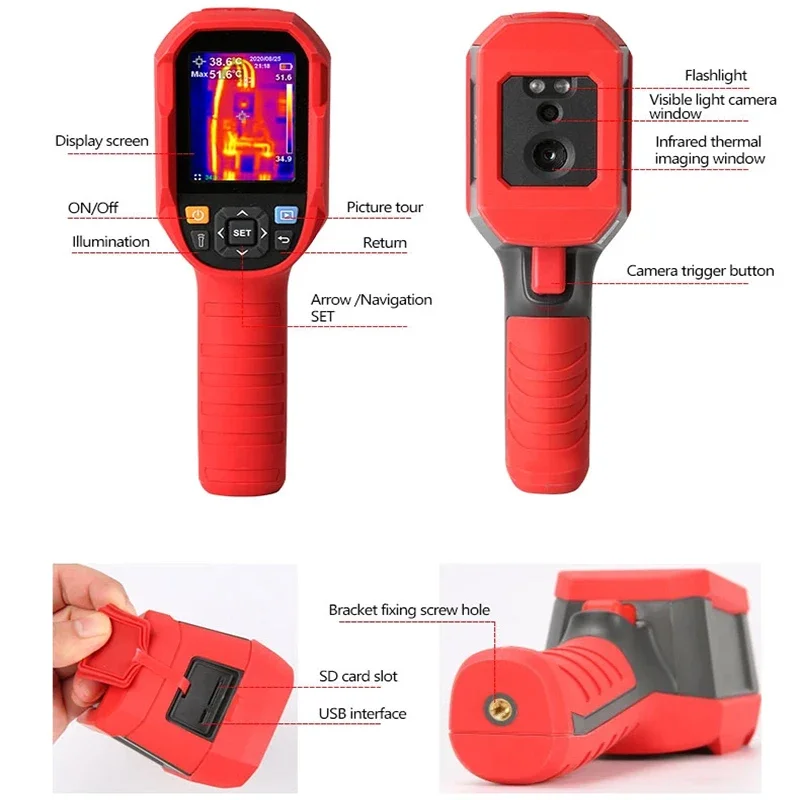 UNI-T termocamera portatile termocamera UTi260B 256*192 HD risoluzione a infrarossi miglior dispositivo di osservazione termica riparazione PCB