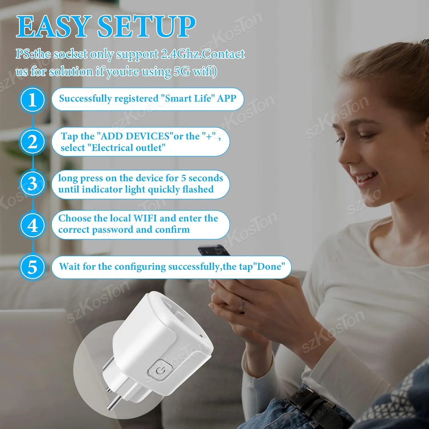 16A/20A Matter WiFi Smart Plug Tuya Smart Socket presa di corrente per elettrodomestici per HomeKit SmartThings funziona con Siri Alexa Google