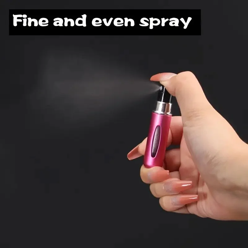 Bottiglia di ricarica per profumo da 5 ml Vaso spray riutilizzabile portatile Pompa per profumo Atomizzatore cosmetico vuoto Contenitore in plastica Essenziale da viaggio