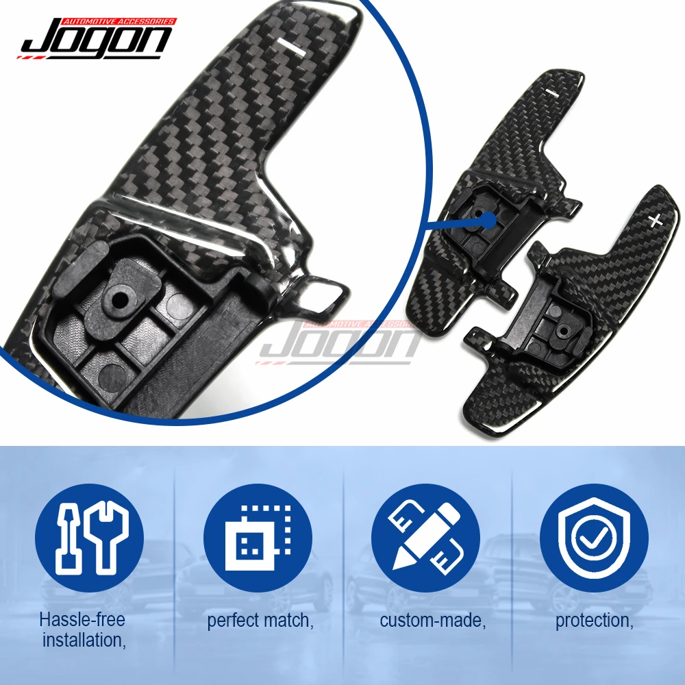 Replacement For Volkswagen VW GOLF 7 GTI R GTE GTD 2015-2020 JOGON Carbon Fiber Car Steering Wheel Shifter Paddle Extension