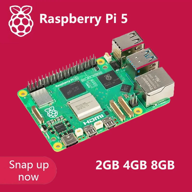 

Official Original Raspberry Pi 5 Cortex-A76 Linux 2GB 4GB 8GB Arm Board Python programlama PCIe Gigabit Ethernet USB3.0