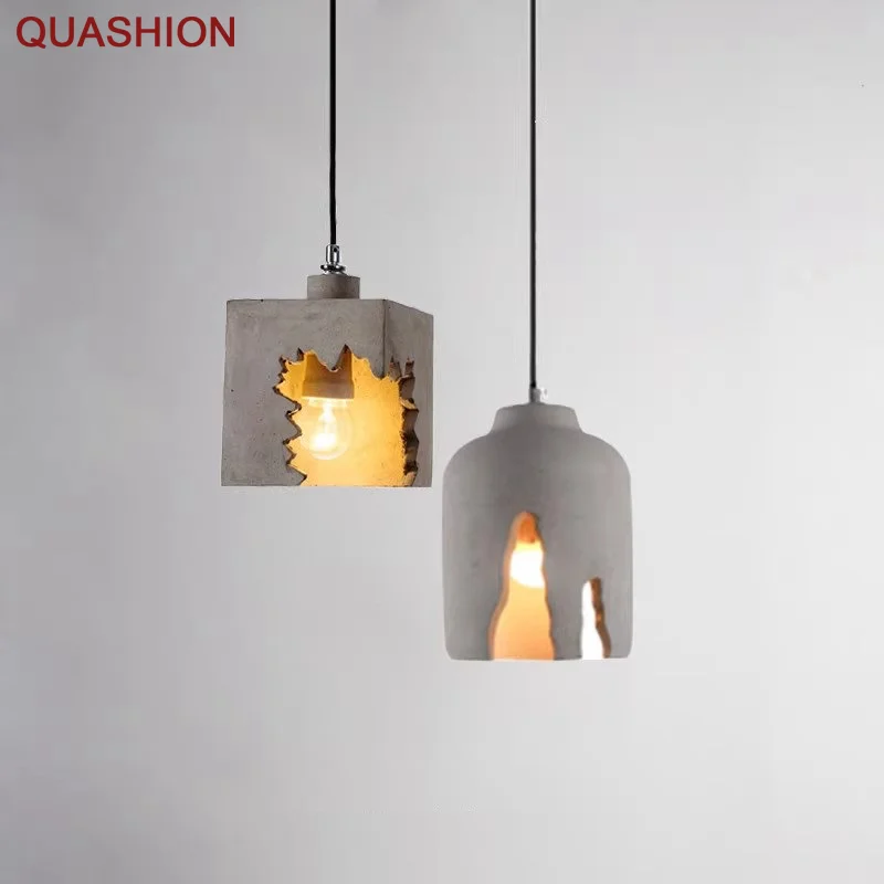 

Nordic Simple Small Chandelier Modern Bedroom Bedside Restaurant Bar Creative Industrial Wind Living Room Cement Chandelier