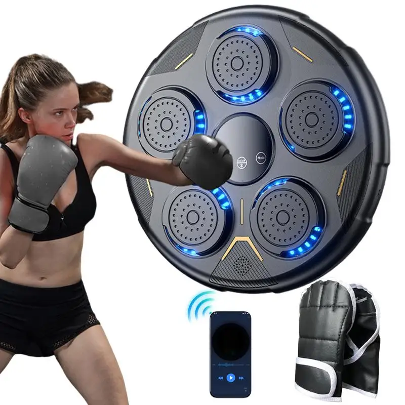 Music Boxing Machine Light Up Household Boxing Machine Target Improve Cognitive Decision Making Boxing Trainer For Dormitory