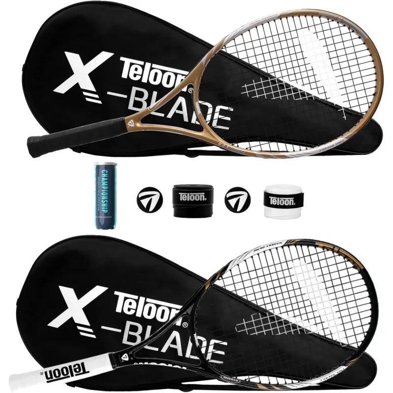 Teloon Tennis Rackets For Adults 2 Pcs Recreational -27 Inch Tennis Racquet For College Students Beginner Tennis Racket