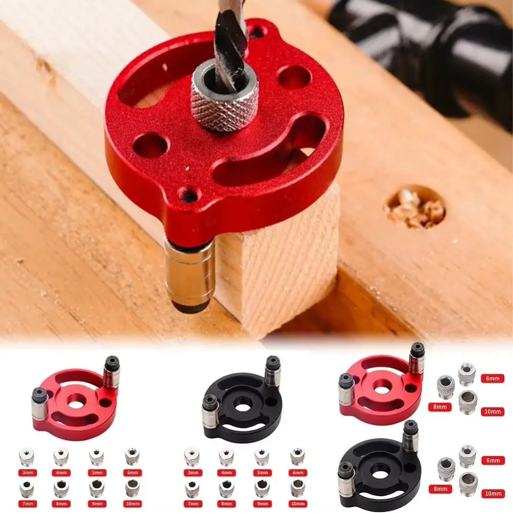 

3-10mm Self Center Dowel Jig Straight Holes Professional Handheld Drill Guide Convenient Durable Self-Centering Dowel Jig
