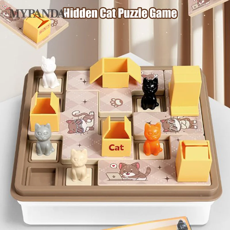 

Kids Gifts Children IQ Toy Hidden Cat Clearance Board Game Cat Baby Space Planning Logical Thinking Training Puzzle Toys