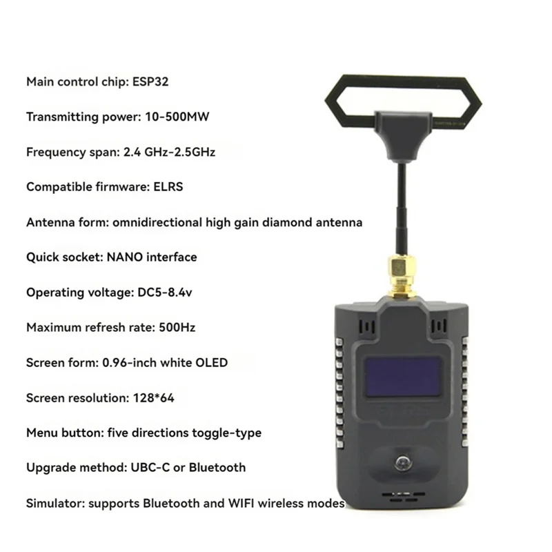 점퍼 T-Pro AION ELRS 2.4Ghz TX-NANO 송신기용 BNVN-3X FPV 레이싱 드론용 ESP32 500Mw ELRS 2.4 TX 모듈