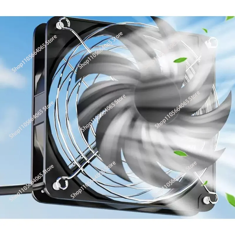 12Cm low voltage fan 12V host large air volume cabinet exhaust   stand speed regulating cooling   1pcs