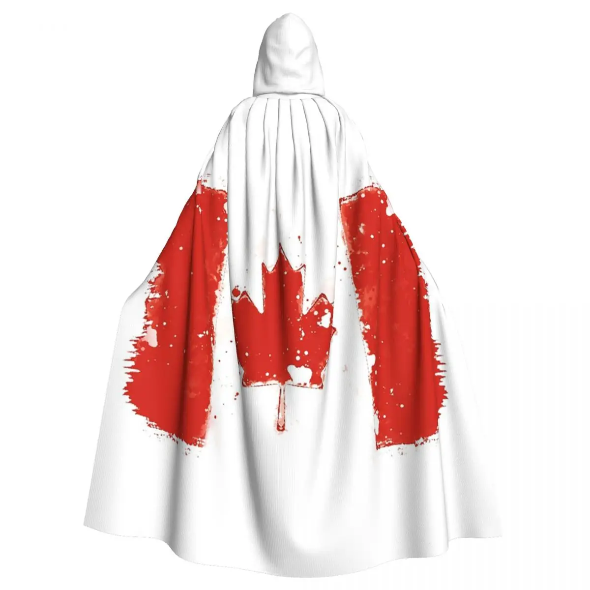 

Длинный плащ с капюшоном и флагом Канады, средневековый костюм ведьмы, накидка для косплея, Хэллоуин, вампир, для взрослых, унисекс