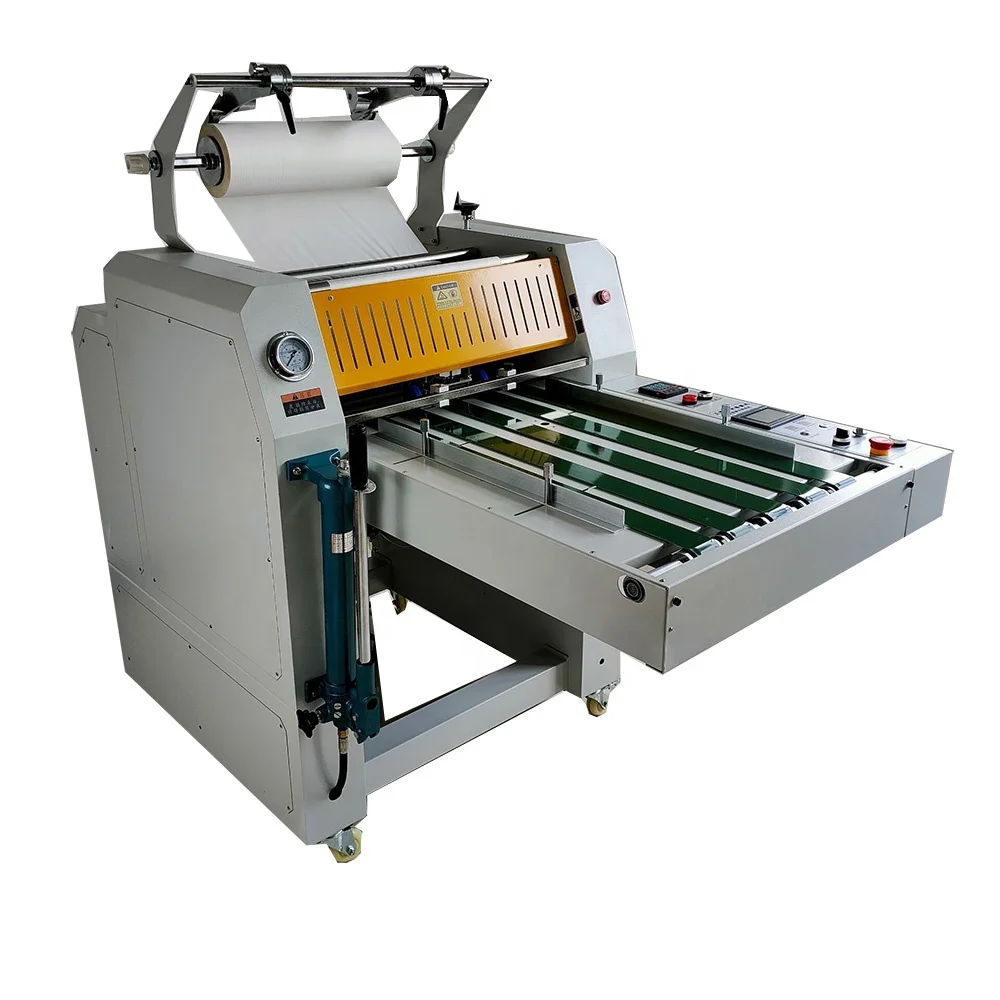 Máquina de laminação de rolo quente de papel Laminadora pesada de pressão hidráulica de corte automático 720mm