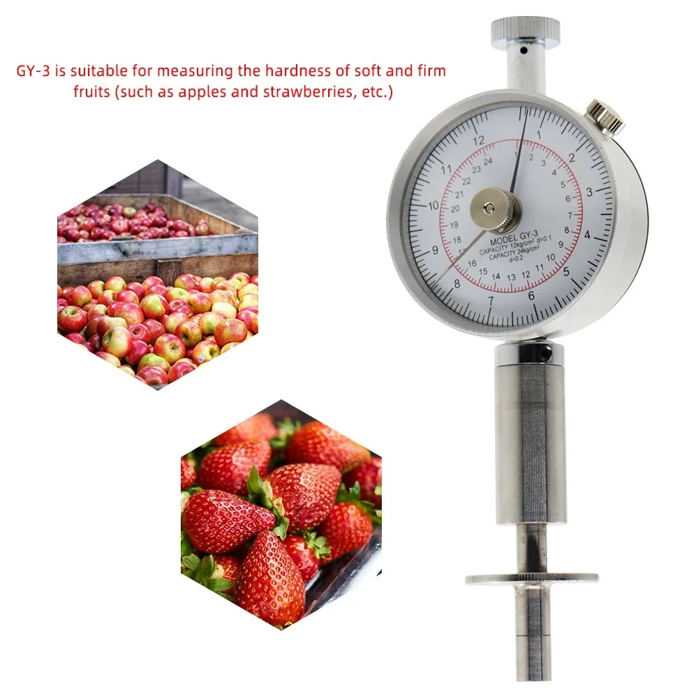 3-in-1 Pointer Fruit Hardness Tester Fruit Penetrometer For Olive Apples Pears Grapes Oranges GY-1 GY-2 GY-3 Fruit Sclerometer