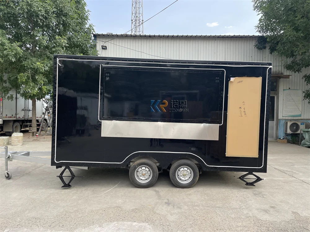 

Concession Mobile Kitchen Food Cart Trailer Van Hamburger Hot dog Ice Cream Cart Food Truck For Sale