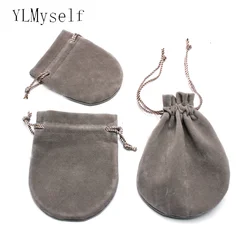 Jewelry packing pouches 3 size (Must order with jewelry) high quality grey soft velvet pouches for ring earrings penant bracelet