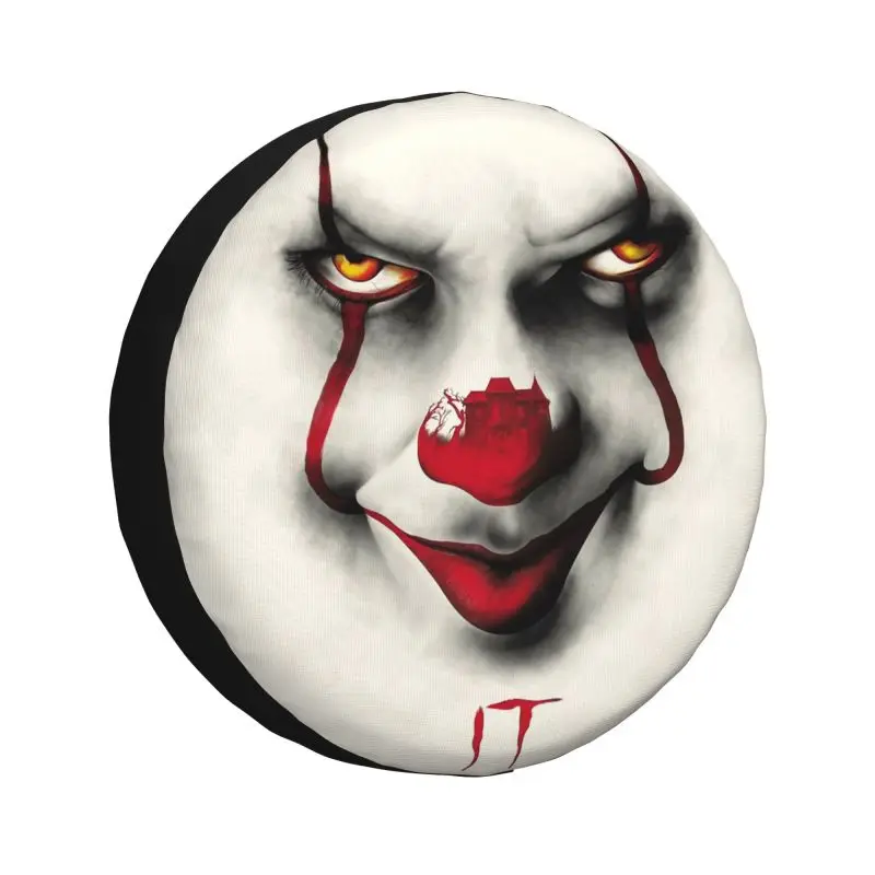 Custom Halloween Horror Movie Character Evil Clown Spare Wheel Tire Cover for Toyota Jeep RV SUV 4WD 4x4 Vehicle Accessories