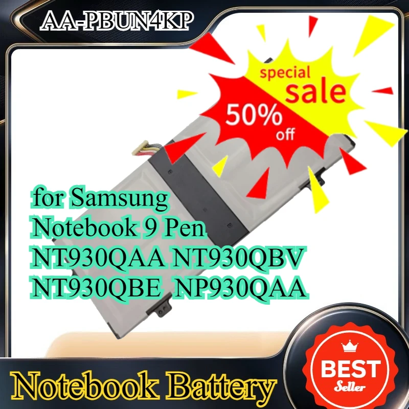 

New AA-PBUN4KP 1588-3366 Laptop Battery for Samsung Notebook 9 Pen NT930QAA NT930QBV NT930QBE NP930QAA Series