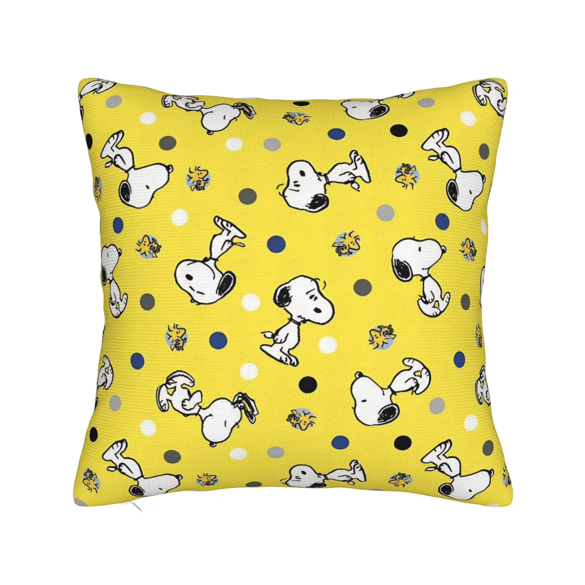 Kawaii Anime S-Snoopys Square Pillowcases Polyester Living Room  Cushion Cover Creative Decor Pillow Cover 40*40
