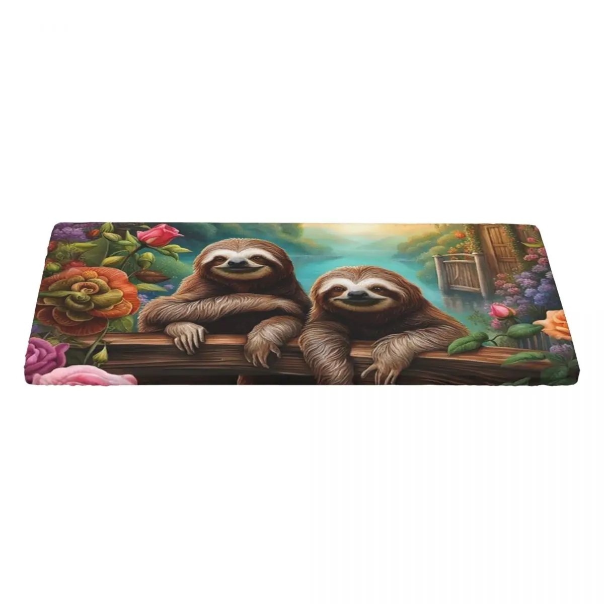 Lovely Sloth Print Customized Rectangular Tablecloth Waterproof Table Cover for Dining Events Table Cloth