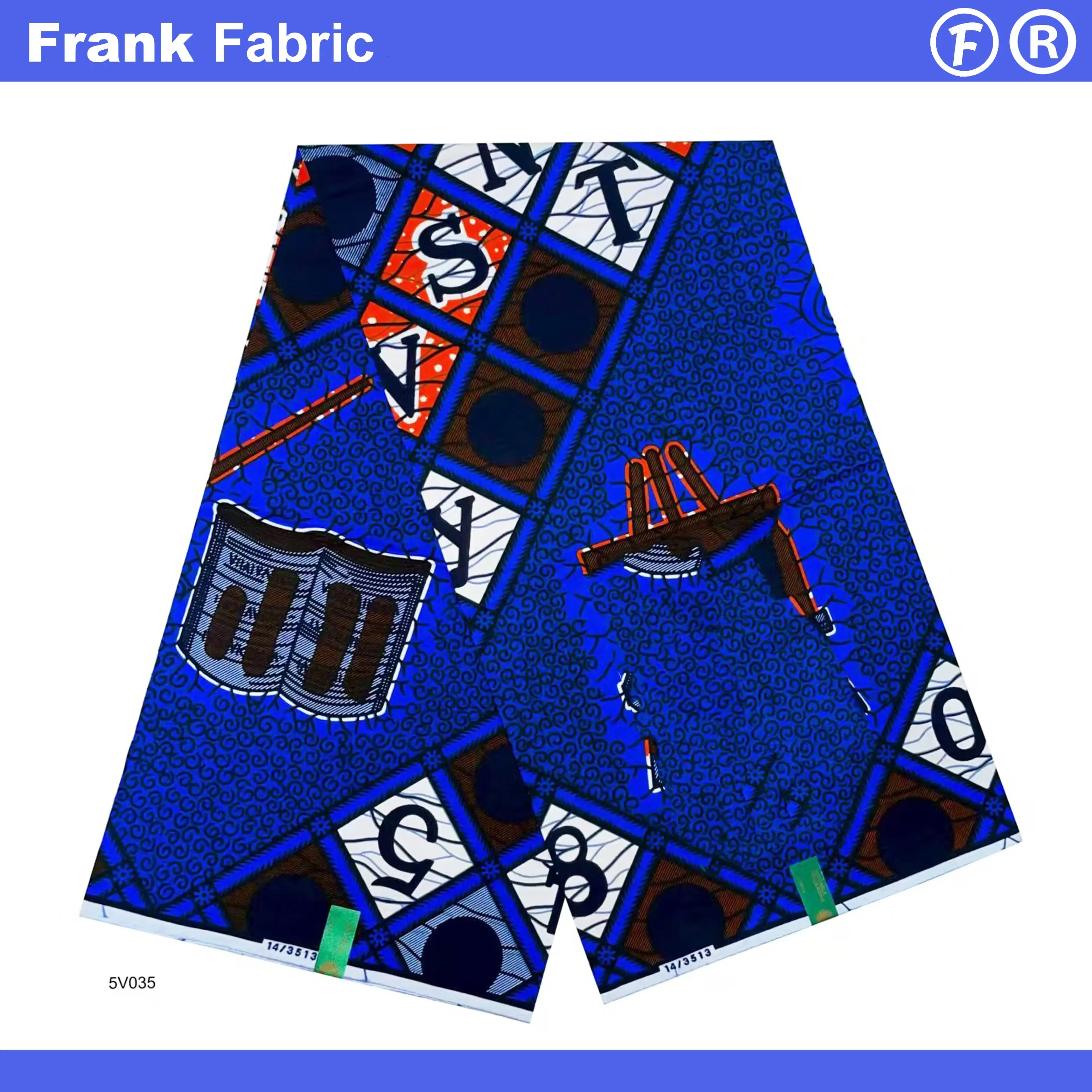 

6 ярдов голландская восковая ткань Анкара, 100 хлопок, настоящая мягкая африканская восковая ткань Hollandais с принтом для шитья оптом, оптовая продажа FF2508.101