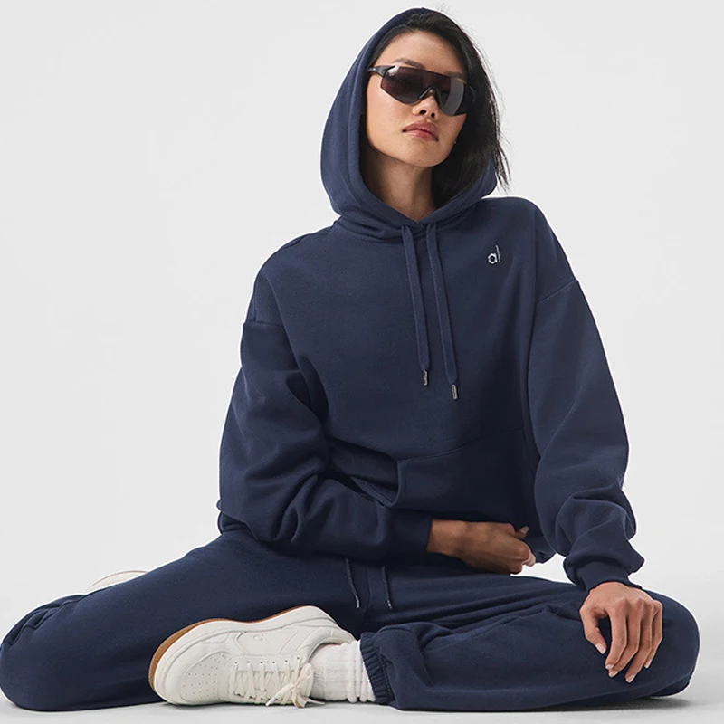 Accolade Hoodie Solid Color Hoodie Loose Sports Running Neutral Autumn/Winter Hoodie Paired With Velvet Casual Loose Sportswear