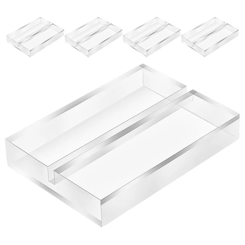 

5Pcs Transparent Acrylic Card Slot Holder Clear Stand for Wedding Table Signs Place Cards Display Acrylic Stand