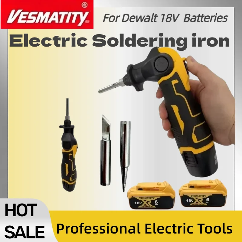 Electric Soldering Iron Kit with Fast Heating Function, Rechargeable Wireless Alloy Welding Device for Repair Tools