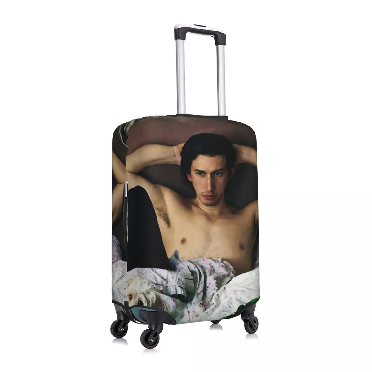 Adam Driver With Dog Photosession Luggage Protective Dust Covers Elastic Waterproof 18-32inch Suitcase Cover Travel Accessories