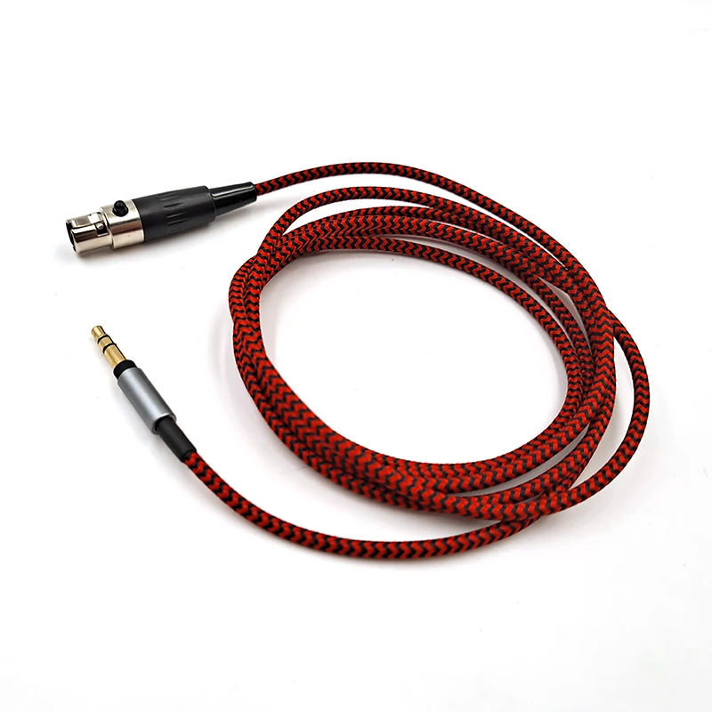 For AKG Q701 K240S K275 K371 K141 K171 K175 K702 Pioneer H118 H128 Replaceable 3.5mm to MINI XLR 3-pin Nylon Braided Cable