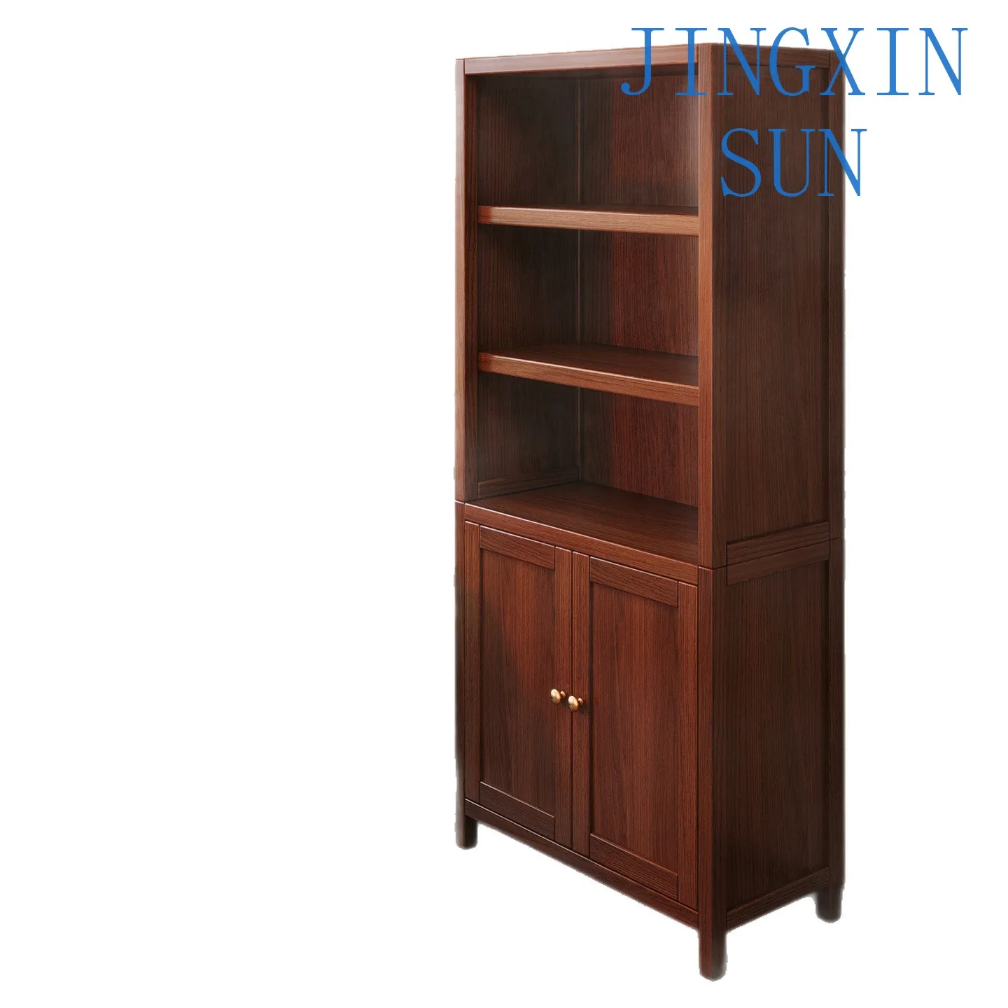 Retro Bookshelf Floor Shelf Living Room Corner Bookcase Display Cabinet Premium Cabinet Household Multi-layer Storage