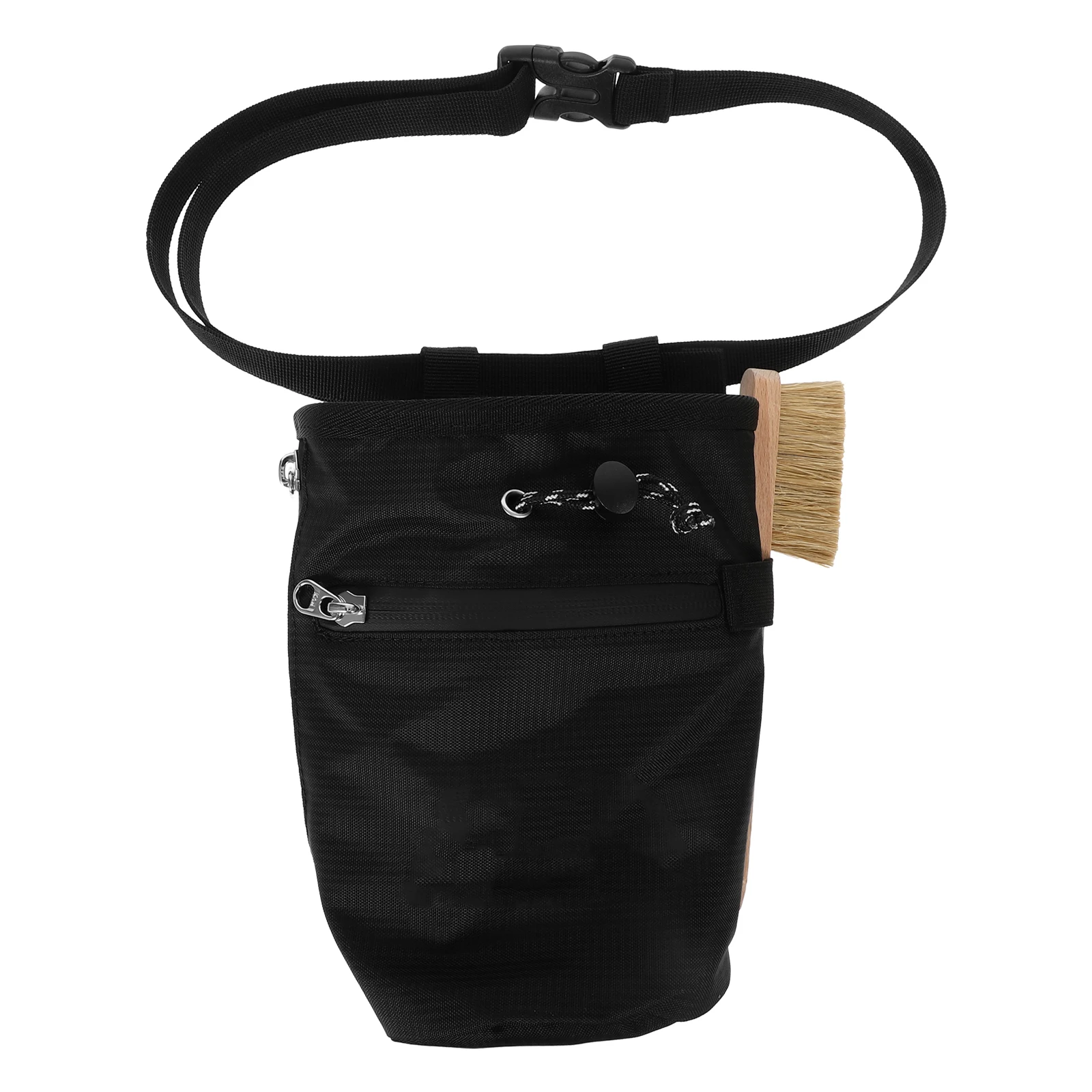 

Climbing Chalk Bags Large Capacity Powder Bag for Rock Climbing Outdoor Use Gymnastics Anti Skid Storage Oxford Cloth Black