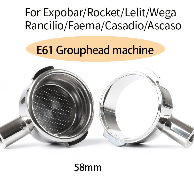 58mm E61 Coffee Bottomless Portafilter Head for FAEMA/ROCKET/RANCILIO/Gemilai Espresso Coffee Machine Barista Tool