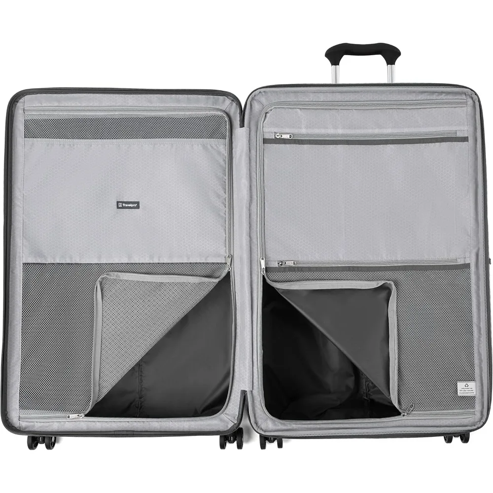 Lightweight Expandable Hardshell Polycarbonate Spinner Luggage, 8 Wheels, Large Capacity Suitcase, Shaded Color Options
