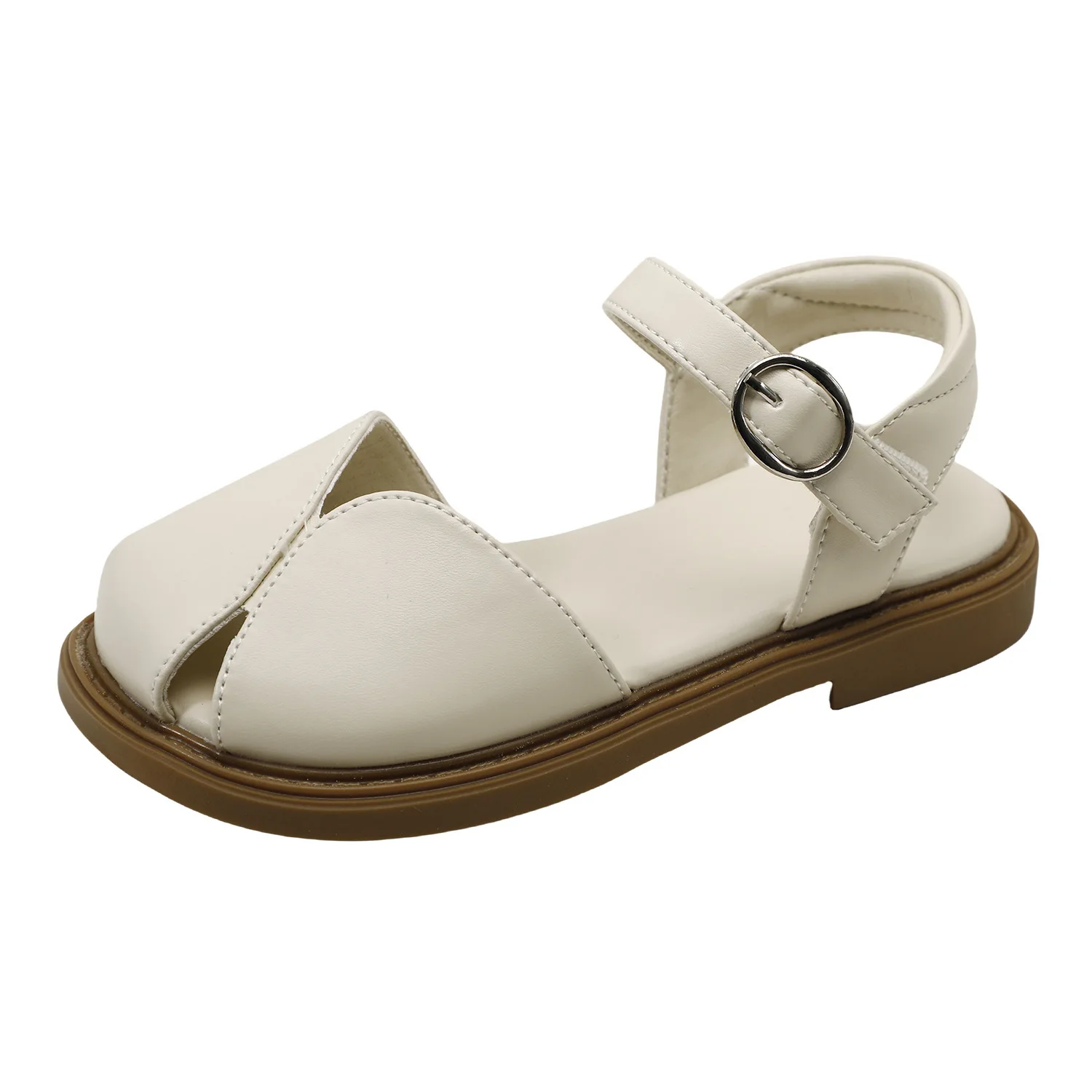 Kinder Nieuwe Elegante Mode Sandalen Schattige Meisjes Leren Sandalen Met Anti-Slip Zachte Zool Voor De Zomer