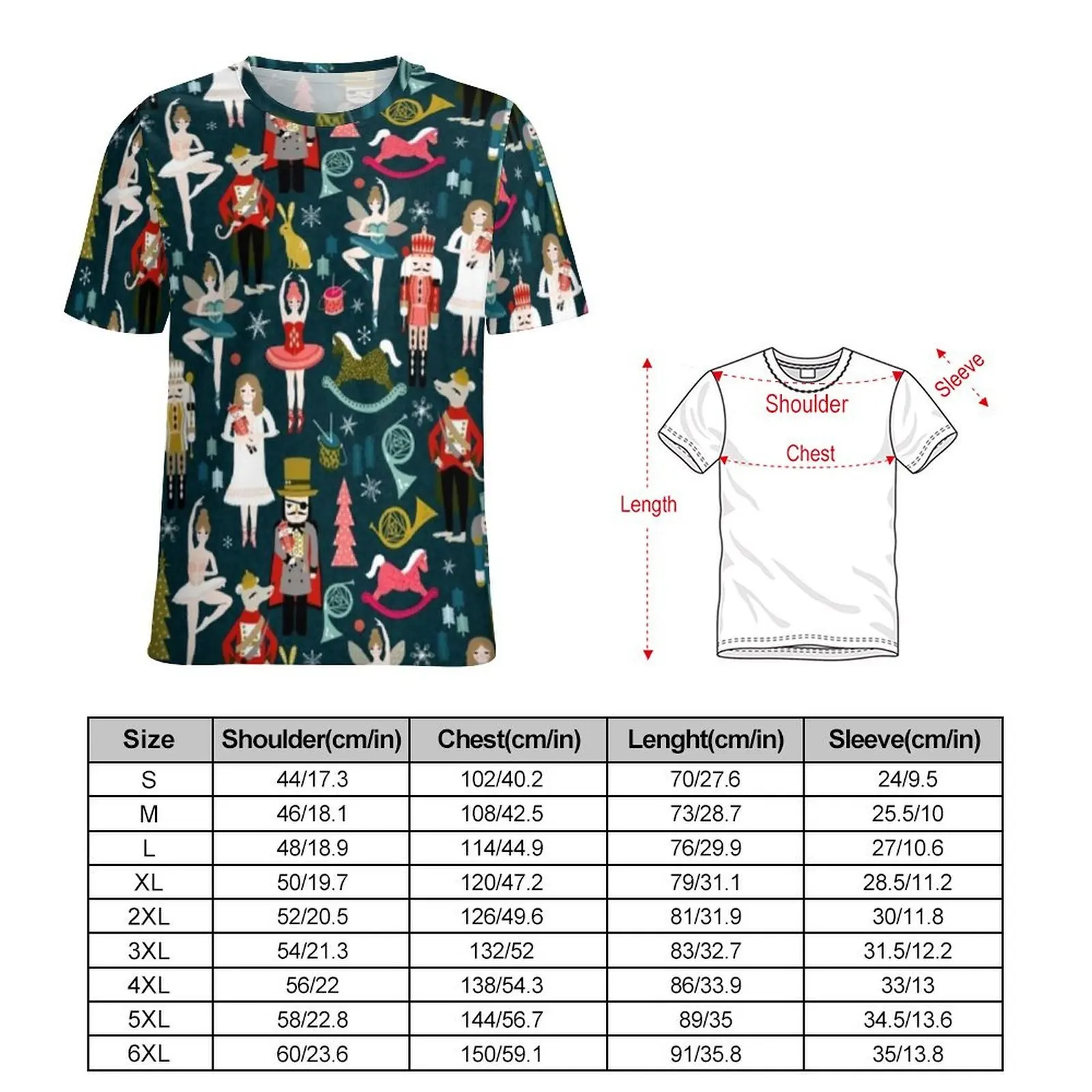 Couple Funny Music T-Shirt Nutcracker Ballet Popular T Shirts Short-Sleeved Custom Tshirt Summer Aesthetic Plus Size Clothes
