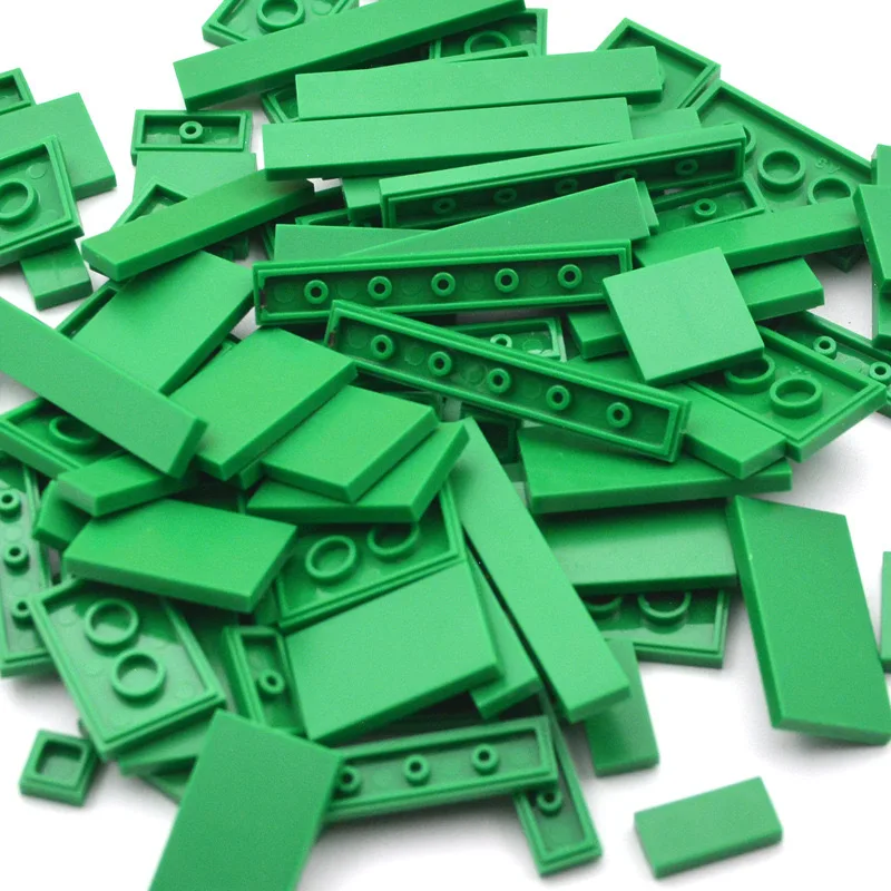 150 STKS DIY Model Gladde Dunne Bouwstenen MOC Veelkleurige Speelgoed Onderdelen Bulk Figuren Platte Tegel Bakstenen Educatief Kinderen Speelgoed
