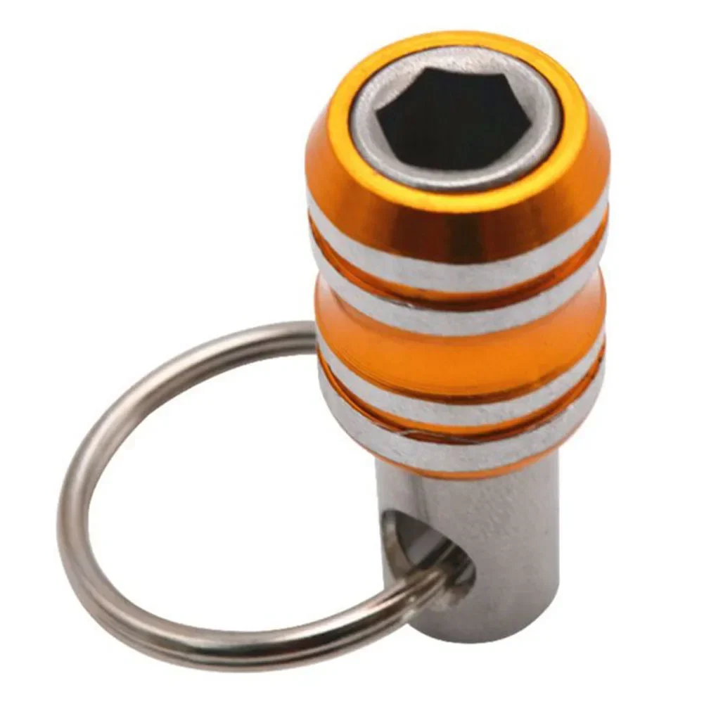 Holder Screwdriver Bit Heavy-duty Structure Hex Shank Screwdriver Keychain Extension 1/4 Inch Hex Socket Carbon Steel