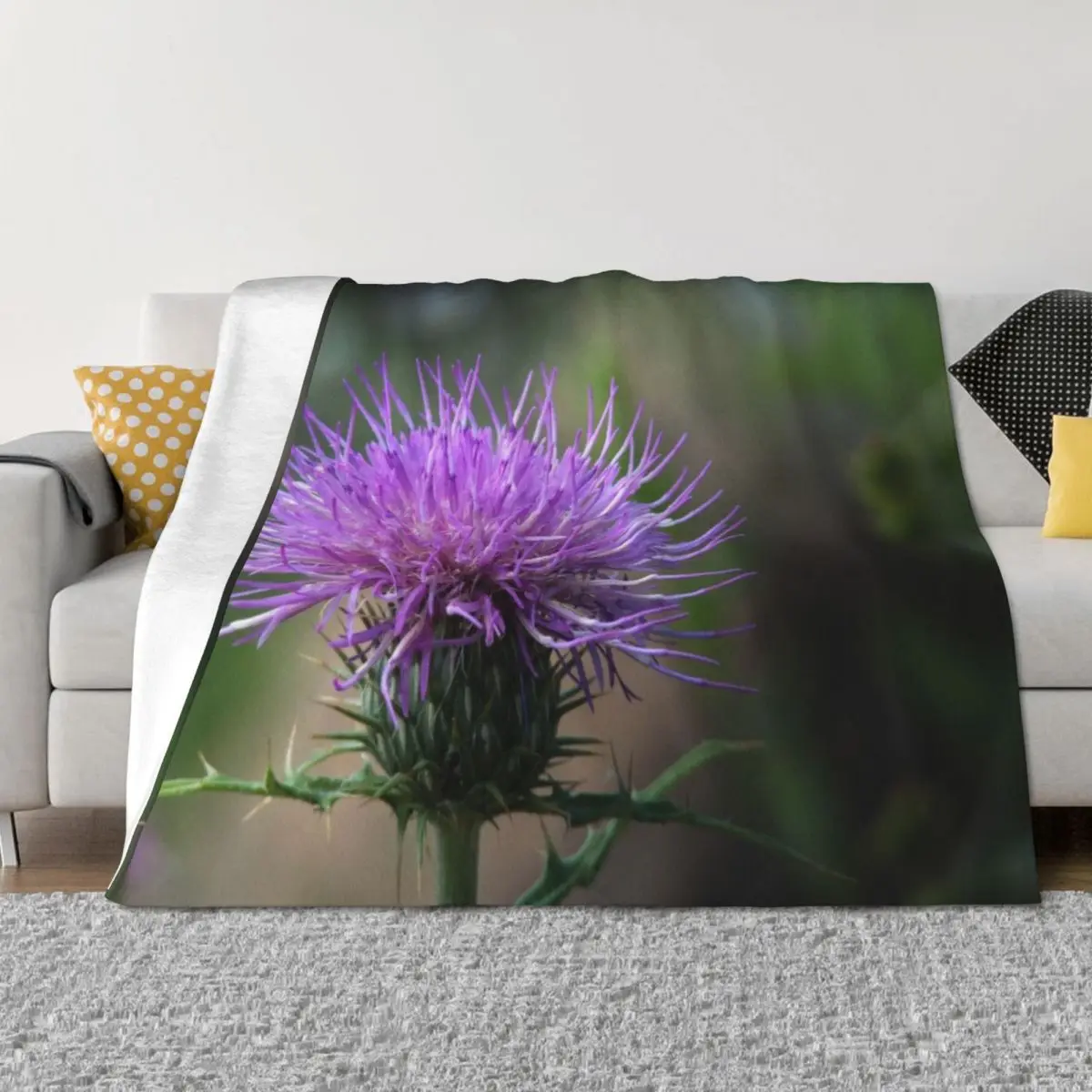 

Thistle Throw Blanket for sofa For Decorative Sofa Loose halloween Blankets