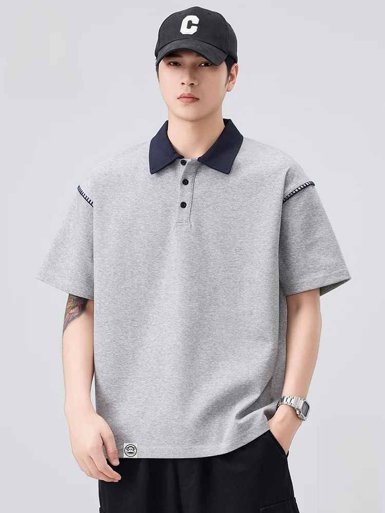 

Мужская рубашка PaulFrank свободного кроя с коротким рукавом, тонкая, в стиле колор-блок, летняя, повседневная, из смесового хлопка и полиэстера, верхняя одежда