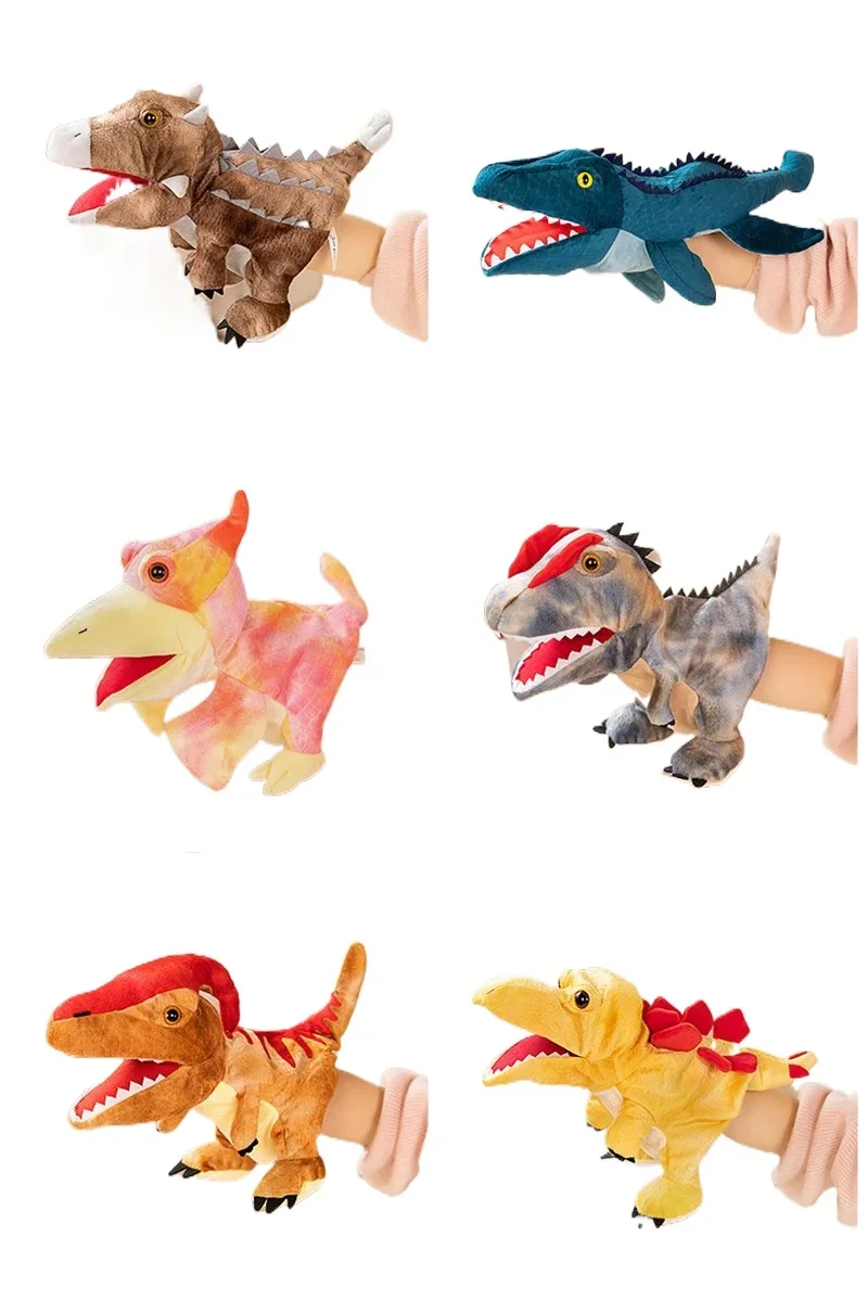 ตุ๊กตาไดโนเสาร์ของเล่นมือนิ้วมือ Story หุ่น Kawaii ตุ๊กตาการศึกษาของเล่นเด็ก Tyrannosaurus Rex ของขวัญเด็ก