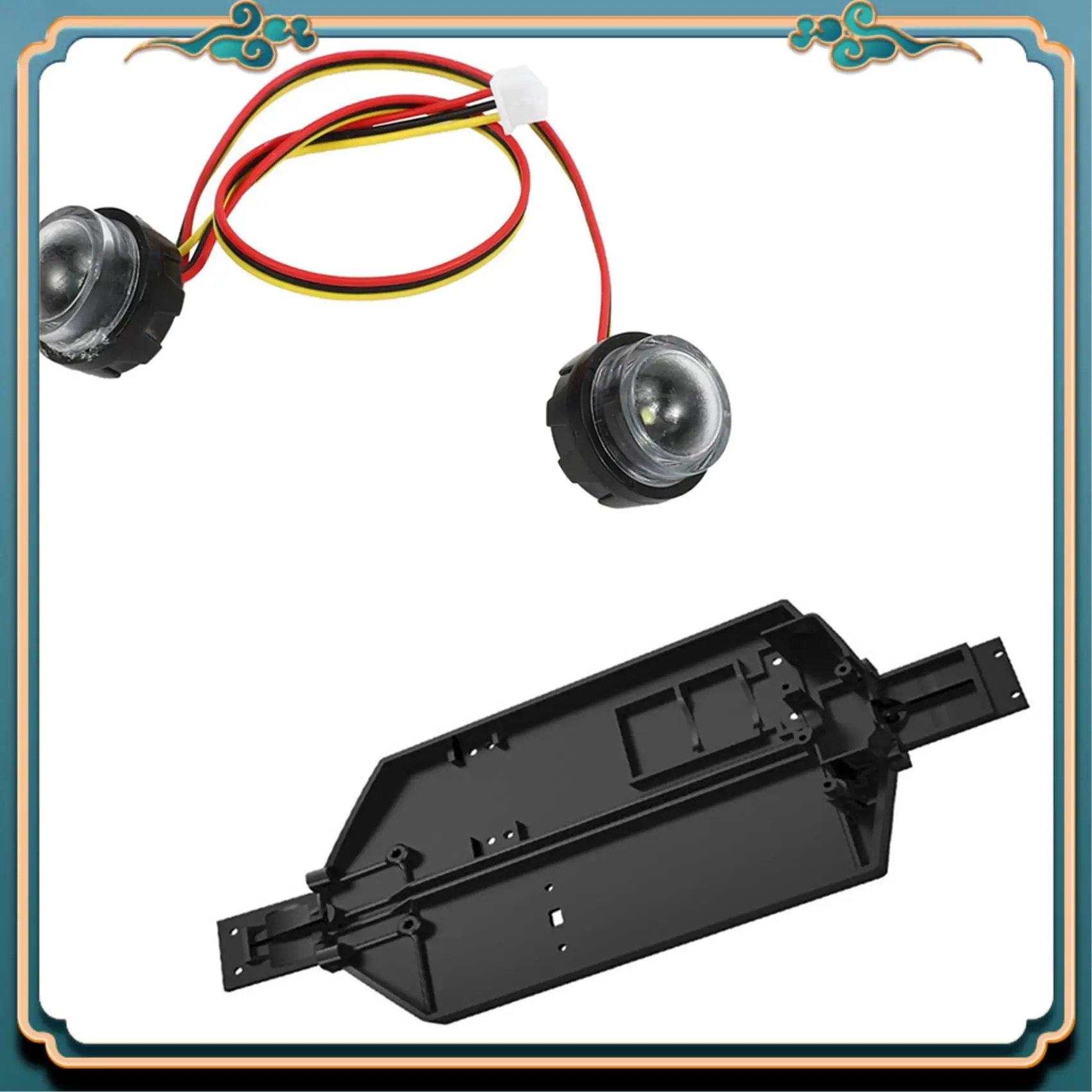 ABJG-luz LED frontal para SG 1603 SG 1604 SG1603 SG1604 1/16 piezas de repuesto de coche teledirigido accesorios y tablero de marco del cuerpo del chasis